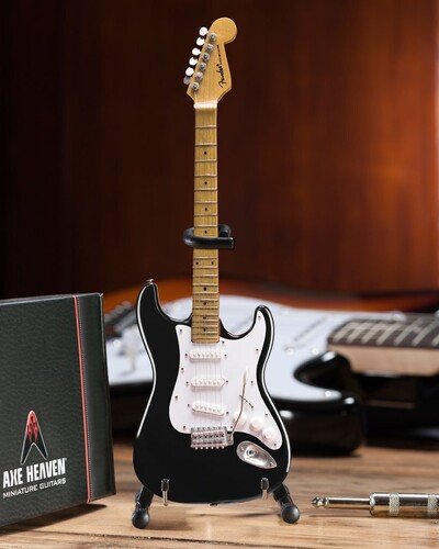Fender Strat Classic Black Finish Miniature Guitar - Fender Strat Classic Black Finish Miniature Guitar - Merchandise -  - 0661239447785 - 1. april 2019