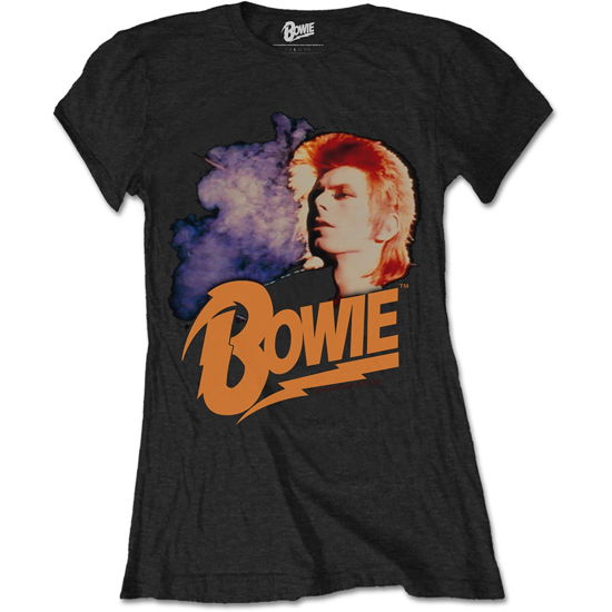 David Bowie Ladies T-Shirt: Retro Bowie - David Bowie - Produtos - ROFF - 5055979930785 - 7 de abril de 2016