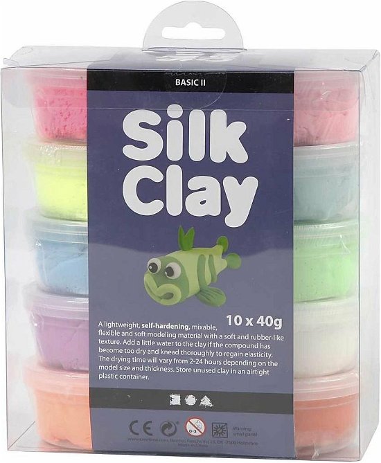 Cover for Silk Clay · Silk Clay Basic Set 2 Creotime: 10X40 Gram (79146) (Spielzeug)