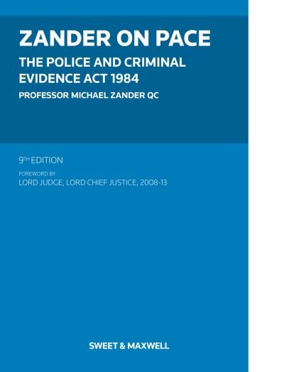 Cover for Professor Michael Zander · The Zander on PACE: Police and Criminal Evidence Act 1984 (Paperback Book) (2023)