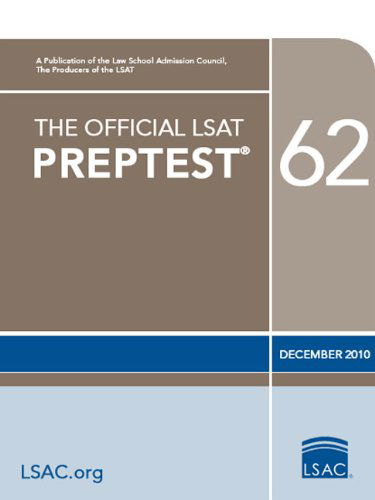 Cover for Law School Admission Council · The Official Lsat Preptest 62: (Dec. 2010 Lsat) (Paperback Book) (2011)