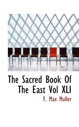 Cover for F. Max Muller · The Sacred Book of the East Vol Xli (Pocketbok) (2009)