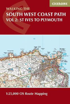 Cover for Paddy Dillon · South West Coast Path Map Booklet - Vol 2: St Ives to Plymouth: 1:25,000 OS Route Mapping (Paperback Book) [2 Revised edition] (2025)