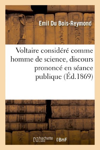 Cover for Du Bois-reymond-e · Voltaire Considere Comme Homme De Science (Pocketbok) (2013)