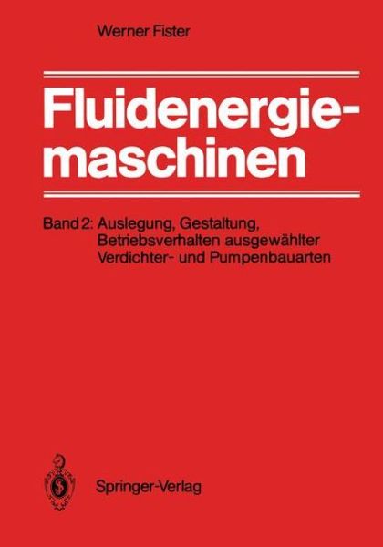 Cover for W. Fister · Fluidenergiemaschinen (Paperback Book) [German edition] (1986)