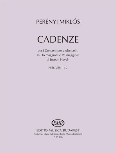 Cover for Miklos Perenyi · Cadenze per i Concerti per violoncello in Do maggiore e Re maggiore di Joseph Haydn (Paperback Bog) (2022)