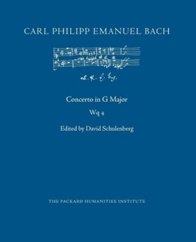 Cover for Carl Philipp Emanuel Bach · Concerto in G Major, Wq 4 (Paperback Book) (2020)