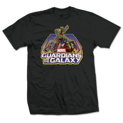 Cover for Marvel Comics · Marvel Comics Unisex Tee: Guardians of the Galaxy Group Logo (CLOTHES) [size L] [Black - Unisex edition]