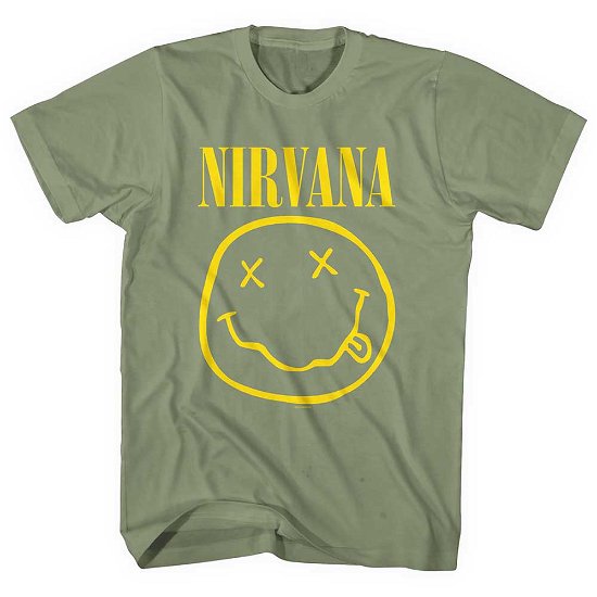 Nirvana Unisex T-Shirt: Yellow Happy Face - Nirvana - Produtos -  - 5056561036786 - 