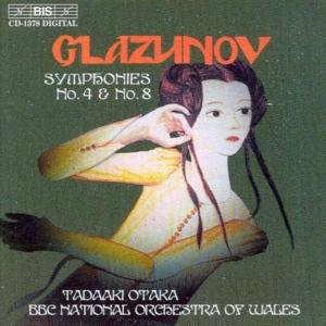 Symphony 4 & 8 in E Flat Major - Glazunov / Otaka / Bbc Nat'l Orch of Wales - Music - Bis - 7318590013786 - November 25, 2003