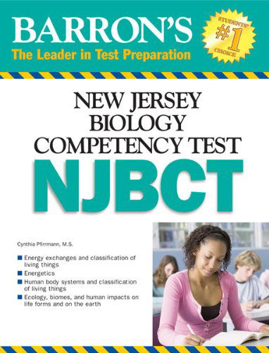 Cover for Cynthia Pfirrmann · Barron's New Jersey Biology Competency Test (Paperback Book) (2012)