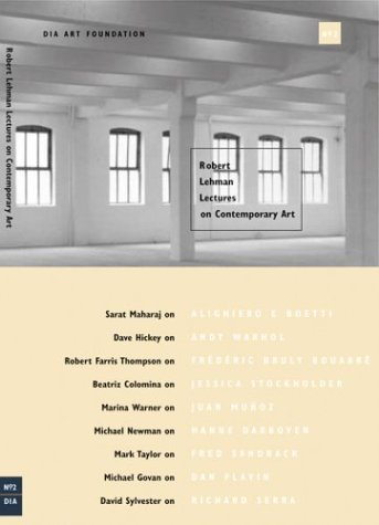 Cover for Mark Taylor · Robert Lehman Lectures On Contemporary Art No. 2 (Paperback Book) (2004)