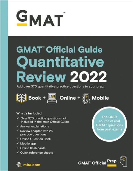 Cover for GMAC (Graduate Management Admission Council) · GMAT Official Guide Quantitative Review 2022: Book + Online Question Bank (Paperback Bog) (2021)