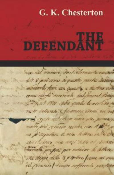 Cover for G K Chesterton · The Defendant (Paperback Book) (2012)