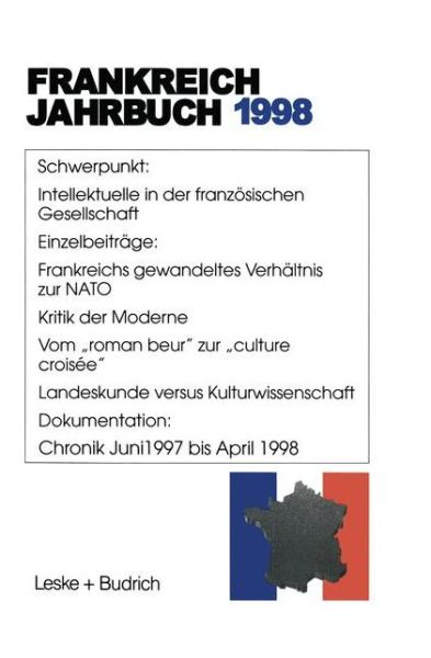 Cover for Lothar Albertin · Frankreich-Jahrbuch 1998: Politik, Wirtschaft, Gesellschaft, Geschichte, Kultur (Paperback Book) [Softcover Reprint of the Original 1st 1998 edition] (2012)