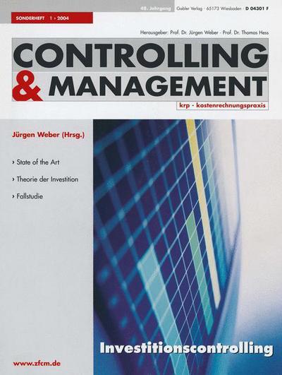 Cover for J Rgen Weber · Investitionscontrolling - Zfcm-Sonderheft (Paperback Book) [2004 edition] (2004)