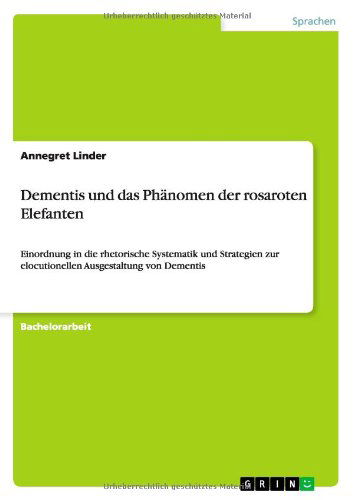 Cover for Linder · Dementis und das Phänomen der ro (Book) [German edition] (2011)