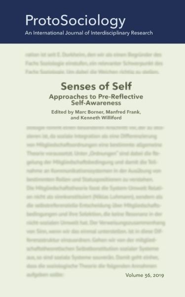 Cover for Senses of Self: Approaches to Pre-Reflective Self-Awareness: ProtoSociology Volume 36 (Paperback Book) (2020)