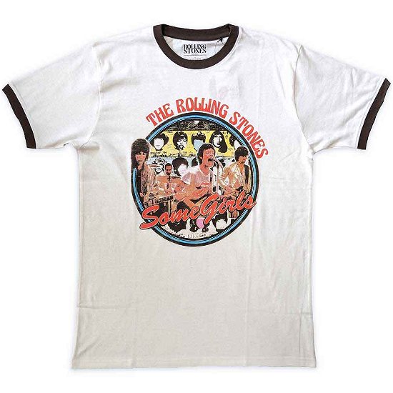 The Rolling Stones Unisex Ringer T-Shirt: Some Girls Circle - The Rolling Stones - Mercancía -  - 5056561071787 - 