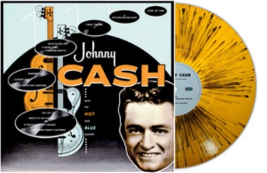 Cover for Johnny Cash · With His Hot And Blue Guitar (Orange / Black Splatter Vinyl) (LP) (2022)