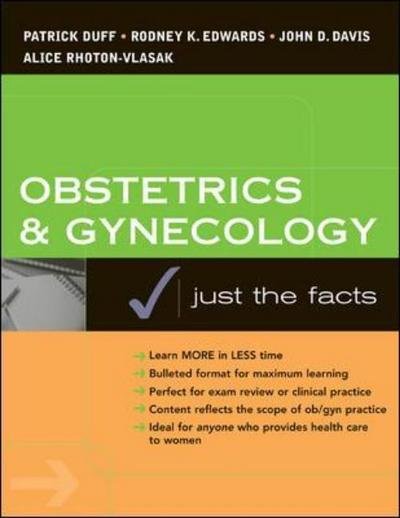 Cover for Alice Rhoton-vlasak · Obstetrics &amp; Gynecology: Just the Facts (Mcgraw-hill Just the Facts) (Pocketbok) (2004)