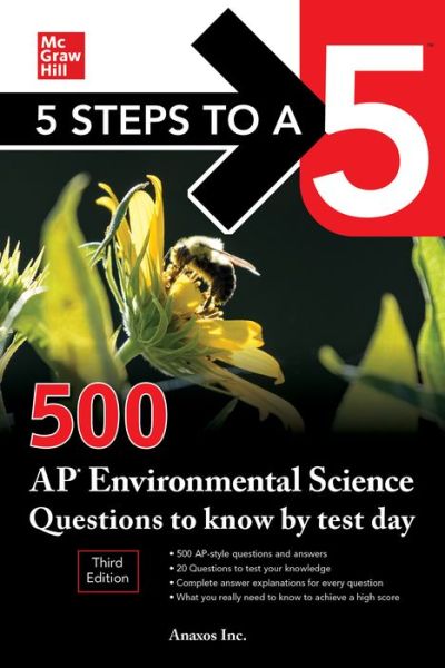 Cover for Anaxos, Inc., NA · 5 Steps to a 5: 500 AP Environmental Science Questions to Know by Test Day, Third Edition (Paperback Book) (2021)