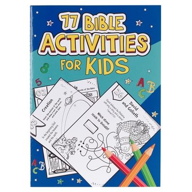 Cover for 77 Bible Activities for Kids (Book) (2019)