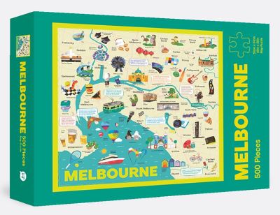 Cover for Hardie Grant Explore · Melbourne Map Puzzle: 500-Piece Jigsaw Puzzle - Map Puzzle (SPIEL) (2021)