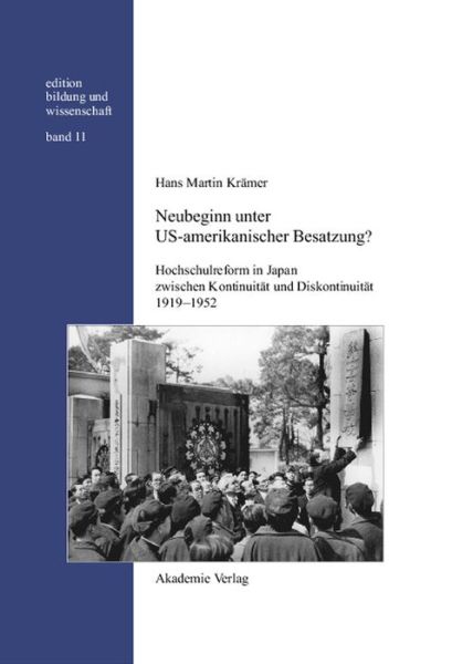 Cover for Hans Martin Kramer · Neubeginn unter US-amerikanischer Besatzung? - Edition Bildung Und Wissenschaft (Hardcover Book) (2006)