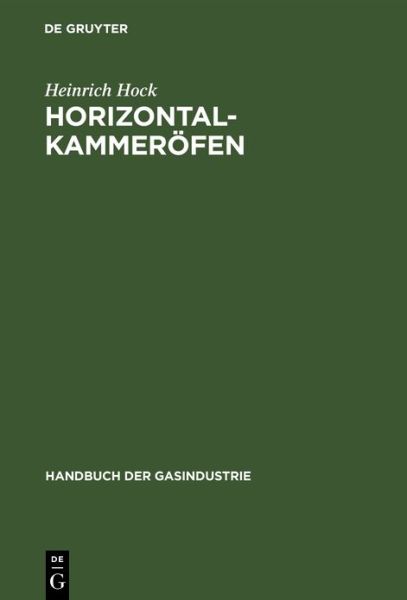 Cover for Hock · Horizontalkammeröfen (Book) (1938)