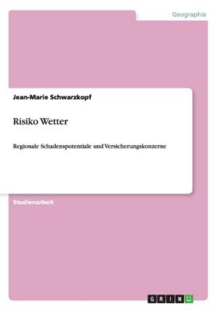 Risiko Wetter - Schwarzkopf - Libros - GRIN Verlag - 9783656246787 - 28 de septiembre de 2013