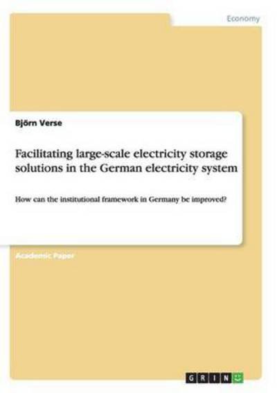 Cover for Verse · Facilitating large-scale electric (Bog) (2015)