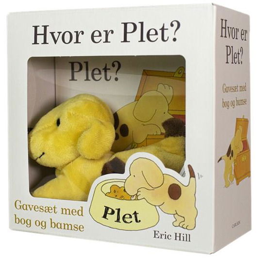 Cover for Eric Hill · Plet: Hvor er Plet? Gavesæt med bog og bamse (Cardboard Book) [1º edição] (2019)