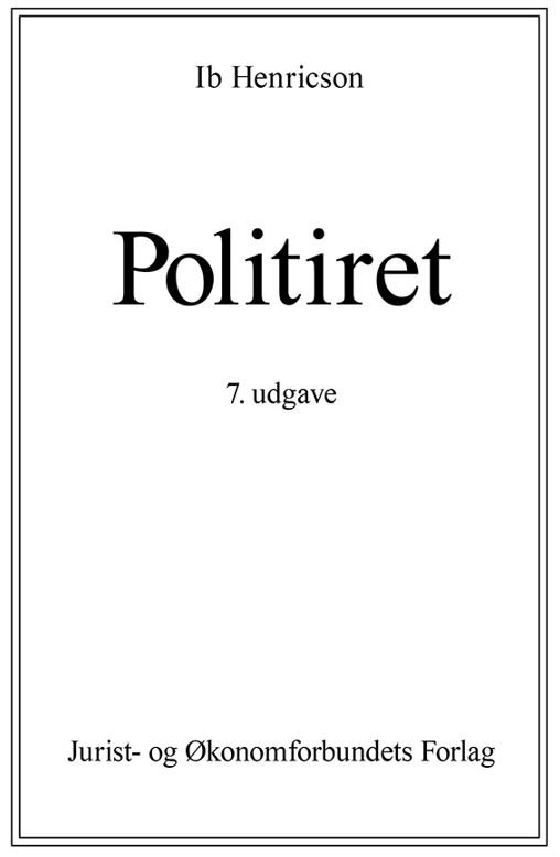 Cover for Ib Henricson · Politiret (Hæftet bog) [7. udgave] (2022)