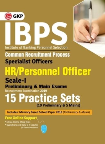 Ibps 2019 Specialist Officers HR/Personnel Officer Scale I (Preliminary & Main)- 15 Practice Sets - Gkp - Books - G. K. Publications - 9789389573787 - December 6, 2019