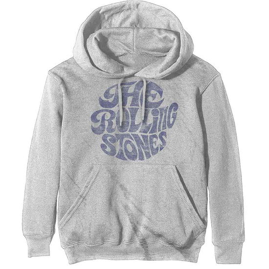 The Rolling Stones Unisex Pullover Hoodie: Vintage 70s Logo (Off White) - The Rolling Stones - Merchandise -  - 9950670657787 - 