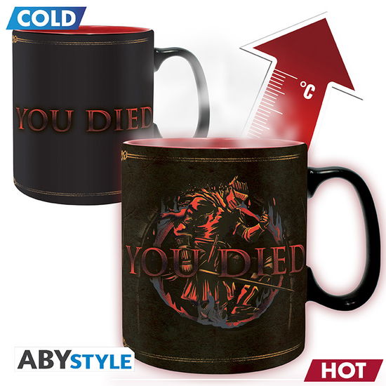 Cover for Dark Souls: ABYstyle · DARK SOULS - Mug Heat Change - 460 ml - You Died - (Toys)