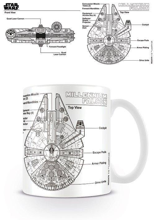 Star Wars Star Millennium Falcon Sketch - Mokken - Merchandise - Pyramid Posters - 5050574234788 - 7. februar 2019
