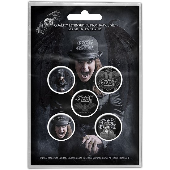 Ozzy Osbourne Button Badge Pack: Ordinary Man (Retail Pack) - Ozzy Osbourne - Merchandise - PHM - 5056365702788 - July 20, 2020