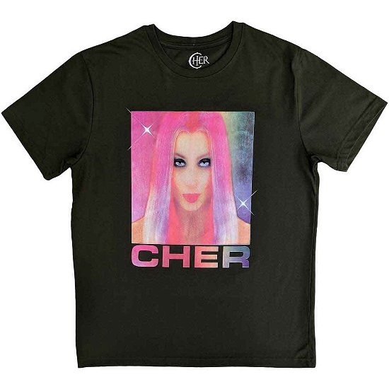 Cher Unisex T-Shirt: Pink Hair - Cher - Merchandise -  - 5056561090788 - 
