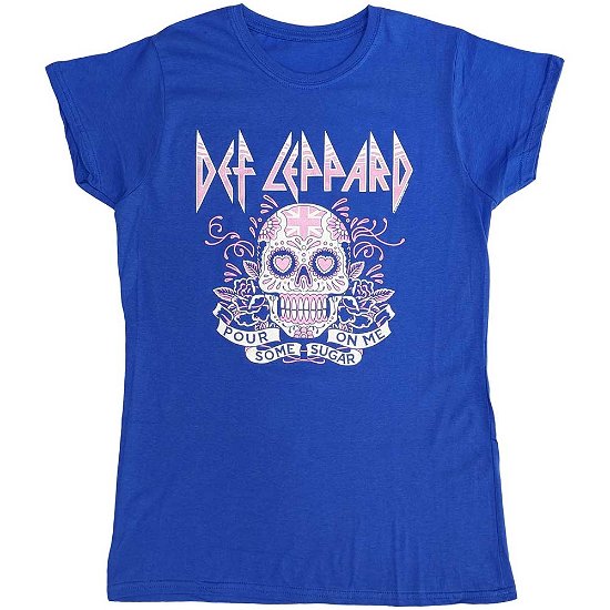 Cover for Def Leppard · Def Leppard Ladies T-Shirt: Pour Some Sugar On Me Skull Tour 2019 (Ex-Tour) (T-shirt) [size S]
