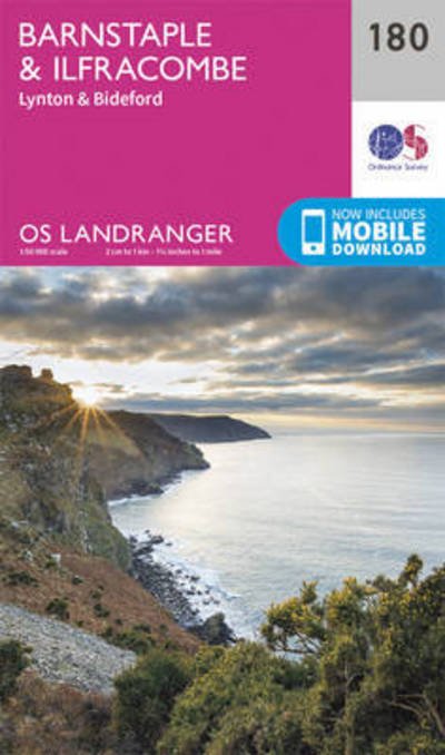 Cover for Ordnance Survey · Barnstaple &amp; Ilfracombe, Lynton &amp; Bideford - OS Landranger Map (Kort) [February 2016 edition] (2016)
