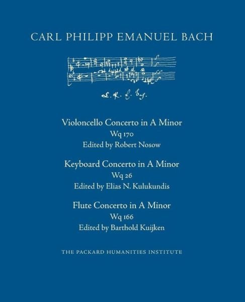 Cover for Carl Philipp Emanuel Bach · Concerto in a Minor, Wq 170, 26, 166 (Paperback Bog) (2015)