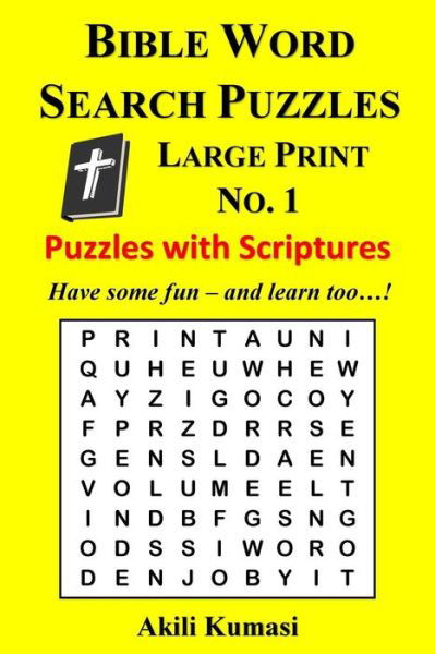 Cover for Akili Kumasi · Bible Word Search Puzzles, Large Print No. 1 (Pocketbok) (2016)