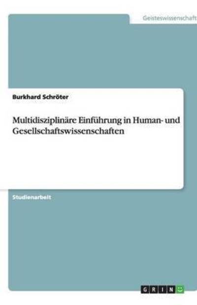 Cover for Schröter · Multidisziplinäre Einführung i (Book) [German edition] (2007)