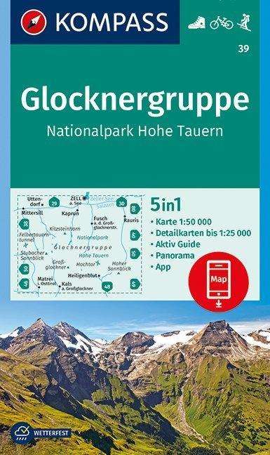 Cover for Mair-Dumont / Kompass · Carta Escursionistica N. 39. Glocknergruppe, Nationalpark Hohe Tauern 1:50.000 (Book) (2018)