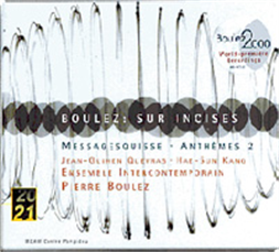 Cover for Boulez · Sur Incises (CD) [1. utgave] (2002)