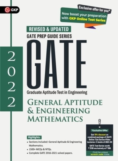 Cover for G K Publications (P) Ltd · Gate 2022 General Aptitude &amp; Engineering Mathematics Guide (Pocketbok) (2021)