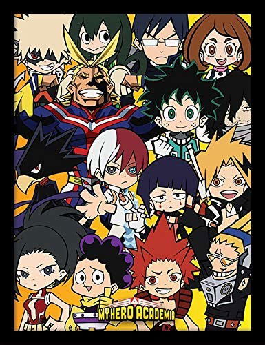 My Hero Academia: Chibi Characters (Stampa In Cornice Plexiglass 30X40 Cm) - My Hero Academia - Produtos -  - 5051265989789 - 