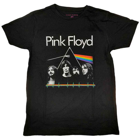 Pink Floyd Unisex T-Shirt: Dark Side of the Moon Band & Pulse - Pink Floyd - Mercancía -  - 5056561019789 - 